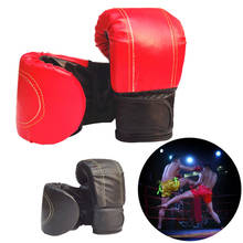 1 par de adultos vermelho preto adulto luvas de boxe profissional saco de areia forro luvas kickboxing ferramenta 2024 - compre barato