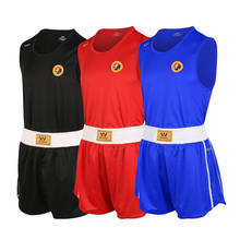 Westing-uniforme transpirable para adultos y niños, traje de Wushu para entrenamiento de competición, rojo, azul y negro 2024 - compra barato