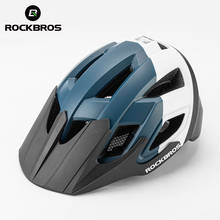 Rockbros capacete de bicicleta de montanha, removível, super longo, viseira de sol para mtb, capacete de ciclismo adulto, capacete integralmente moldado 2024 - compre barato