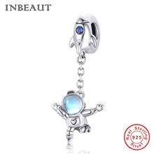 New 925 Sterling Silver Spaceship Astronaut Roaming pendant charm fit original bracelet beads DIY jewelry making women gift 2024 - buy cheap