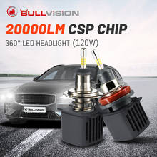 Bullvision LED H1 HB3 H7 H4 360 Fog Lamp H8 H9 H11 HB4 Headlight For Car 20000Lm 9005 9006 With Samsung Csp Turbo 120W 12V Ice 2024 - buy cheap