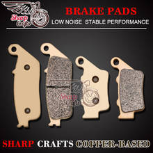 Kit de pastilhas de freio dianteiro e traseiro para motocicleta, à base de cobre, para yamaha strass smax155 2005-2007 yp250r x-max, não abs, brembo 2005-2011 2024 - compre barato