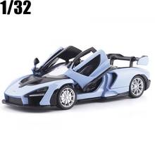 Модель спортивного автомобиля McLaren Senna из литого под давлением, модель игрушечного автомобиля, имитация звука светильник, подарок для мальчика, игрушки, 1/32 2024 - купить недорого