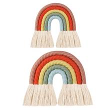 Home Decoration Rainbow Handmade Weaving Ornament Nordic Kid Room Wall Hanging 2024 - buy cheap