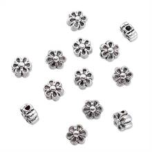 100pcs Flower  Zinc Alloy Metal Bead Loose Spacer Beads Tibetan Style for Jewelry Making DIY Bracelet Accessories 6.5x4.5mm 2024 - buy cheap