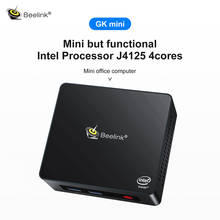 2021 Beelink GK Mini Windows 10 MINI PC Intel J4125 DDR4 8GB 128GB 256GB SSD 5.8G WiFi BT4.0 4K HD Smart Game Computer TV BOX 2024 - buy cheap