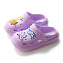 2021 New Child Slippers Summer Beach Shoes Non-Slip Hole Sandals Boy Garden Cartoon Slippers for Girls EVA Clogs Kids Teenages 2024 - buy cheap