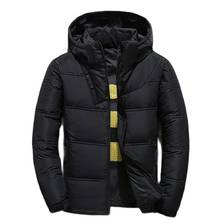 Jaqueta quente de inverno masculina, casaco térmico grosso, jaqueta masculina de neve quente para áreas externas, 80%, duck down branco 2024 - compre barato