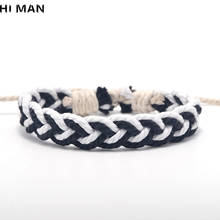 HI MAN-pulsera de cuerda de algodón japonés para mujer, brazalete hecho a mano de estilo Retro, con personalidad fría, regalo de supervivencia, 15 estilos 2024 - compra barato