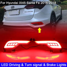 For Hyundai IX45 Santa Fe 2016 2017 2018 LED Rear Bumper Reflector Lamp Running Light With Brake Stop Light Turn Signal Lights 2024 - buy cheap