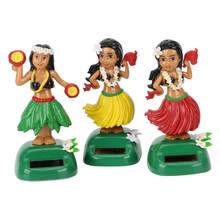 Hawaii Girl Shaking Head Toy Car Decoration Auto Interior Solar Decompression Interior Accessories Hula Car Ornaments 2024 - buy cheap