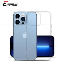 Crystal Clear Silicone Suave Tampa Traseira Para o iphone 13 X XR XS 12 11 Pro Max mini 6 6S 7 8 mais SE 2020 5 5S 5C Ultrafino Caso TPU 2024 - compre barato