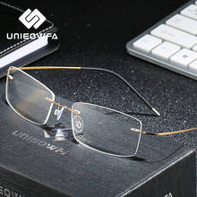 Super Light Rimless Titanium Glasses Men Frame Optical Myopia Eyeglasses Frame Korean Clear Transparent Prescription Eyewear 2024 - buy cheap