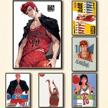 37 вариантов аниме Slam Dunk, плакат из белой бумаги, домашняя наклейка, картина, наклейка на стену для кофейни, бара 2024 - купить недорого