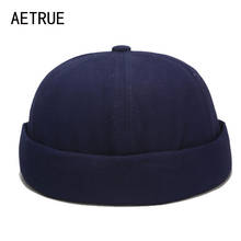 Solid Cotton Short Street Docker Skullies Beanies  Miki Men Winter Hats For Women Caps Men Brimless Sailor Biker Bonnet Hat Cap 2024 - buy cheap