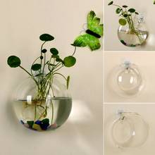 Прозрачная стеклянная ваза настенные Висячие емкости для гидропоники Террариум аквариум Горшечное растение цветочный горшок 2024 - купить недорого