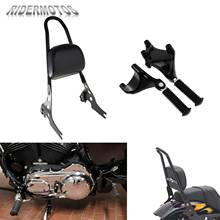 Pedaleira do passageiro traseiro para motocicleta, cor preta, almofada para encosto, rack para bagagem, harley sportster xl 14-19 2024 - compre barato