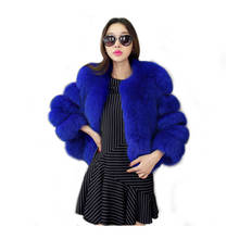 9 Solid Color Plus Size 4XL Winter Warm Women Faux Fox Fur Coat Ladies Thick Short Pattern  Jacket Fur Overcoat FS0254 2024 - buy cheap