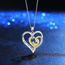BONISKISS, ожерелье с надписью «I Love You Mom» из стерлингового серебра 925 пробы, подарок на день матери, ожерелье с сердцем для мамы и ребенка, подвеска для женщины 2020 2024 - купить недорого