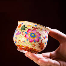 Jingdezhen copo esmaltado cerâmico, copo para chá ruyi, copo mestre, copo de chá artesanal pequeno, copo único 2024 - compre barato