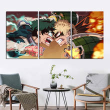 3 Pieces Anime Art Fantasy Oil Painting My Hero Academia Canvas Wallpaper Home Decor Wall Stickers Sofa Background Decor Murals 2024 - buy cheap