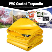 Tela decorativa com revestimento de pvc amarelo 450gsm, pano à prova de chuva, 0.45mm, galpão de animal, reprodução, cobertura de vela 2024 - compre barato