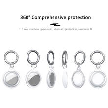 Silicone Protective Cover With Keychain For Apple Airtags Silicone Protective Case Metal Ring Buckle Soft Plastic Shell 2024 - buy cheap