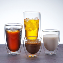 Taza de vidrio de doble pared resistente al calor, vaso de café, whisky, té, cerveza, 80ml de capacidad 2024 - compra barato