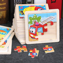 9 cartoon animals, baby jigsaw puzzle, children's wooden puzzle, early education toys, jigsaw stall, hot selling 2024 - buy cheap