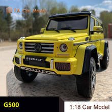 Modelo de coche fundido a presión casi Real 1:18 G500 4x4 clase G SUV modelo de coche de simulación estática (pequeño regalo) 2024 - compra barato