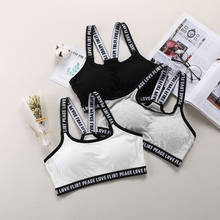 Moda sem costura sutiã bralette aptidão carta cinta sutiã macio respirável sexy push up sutiã colete de fitness lingerie sem fio senhora 2024 - compre barato