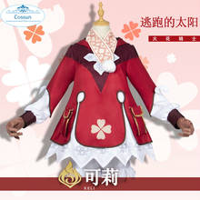 Game Genshin Impact Klee Cosplay Costume Klee Dress Cosplay Costume Hat Gloves Women Halloween Full Set 2024 - buy cheap