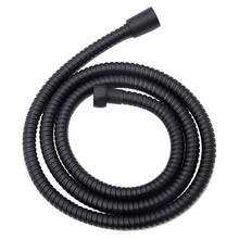 Manguera de ducha negra de 150Cm, tubo de ducha de acero inoxidable, manguera de baño dorada Flexible, fontanería brillante 2024 - compra barato