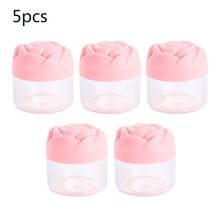 5Pcs 20g Plastic Clear Small Cream Jar with Rose Pattern Lid Empty Bottles Cosmetics Lotion Container Refillable Makeup Storage 2024 - buy cheap