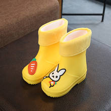 Botas de lluvia impermeables de Pvc para niños y niñas, zapatos de goma antideslizantes, Color caramelo, 020 2024 - compra barato