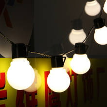 Pisca-pisca com lâmpadas globo e lâmpadas leitosas, à prova d'água ip44, pátio, luzes suspensas para ambiente interno e externo, 6m/11m g50 2024 - compre barato