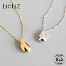 LicLiz Classic 925 Sterling Silver Water Drop Pendant Necklaces for Women Gold and White Gold Link Chains Jewelry Kolye LN0435 2024 - buy cheap