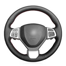 Hand-stitched Black Artificial Leather Car Steering Wheel Cover for Suzuki Swift Sport 2012-2017 Vitara S 2016 2017 2018 2019 2024 - buy cheap