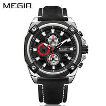 MEGIR Chronograph Sport Watch Men Creative Army Military Quartz Watches Luxury Clock Men Wrist Watch Hour Relogio Masculino 2054 2024 - buy cheap