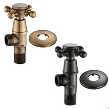 Black Angle Valve Antique Brass Wall Mount Angle Valve for Toilet Universal Stop Water Triangle Valve for Faucet and Toilet 2024 - buy cheap