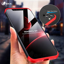 Чехол с полной защитой GKK 360 для iPhone 12 Pro Max Mini, бронированный Матовый Жесткий ударопрочный со стеклом для iPhone 12 Pro Max 2024 - купить недорого