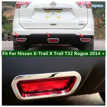 Lapetus Chrome Rear Fog Lights Foglight Lamp Frame Cover Trim 3 Pcs Fit For Nissan X-Trail X Trail T32 Rogue 2014 2015 2016 2024 - buy cheap