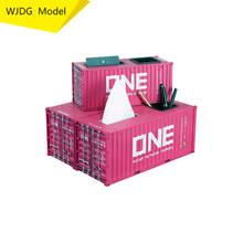Caja contenedor de accesorios de camión a escala 1:20 /1:24, modelo de juguete fundido a presión, ornamento de envío, soporte para bolígrafo, papel de dibujo 2024 - compra barato