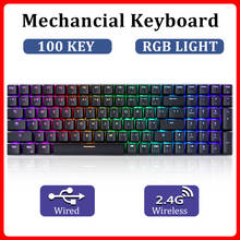 Motospeed K1 Mechanical Keyboard Wireless Dual Mode GATERON Red Blue Switch RGB Backlit Gaming Keyboard For Gamer Russian Hebrew 2024 - buy cheap