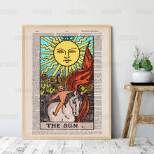 The Sun Tarot Vintage Illustration Poster Major Arcana Tarot Card Canvas Prints Wall Art Decoration Painting Fortune Teller Gift 2024 - buy cheap