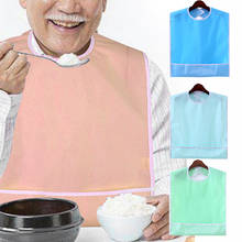Mealtime-babero Protector impermeable para adultos, delantal lavable, ayuda para discapacitados, color rosa y azul 2024 - compra barato