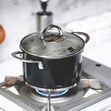 Enamel big pot ear stainless steel stew soup steamer stock pot thickened household hot pot electromagnetic furnace general pan 2024 - buy cheap