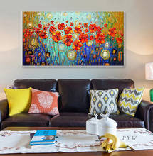 Pintura moderna abstrata a à mão, flor de árvores, paisagem, pintura a óleo em tela, arte de parede, imagens para sala de estar, casamento, decoração de casa 2024 - compre barato