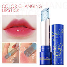 Gold Leaf Jelly Moisturize Lipstick Makeup Temperature Color Change Lip Balm Long-lasting Nourish Lips Care Dropshipping 2024 - buy cheap