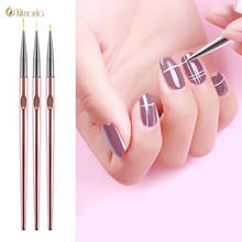 3Pcs/Set Champagne Nail Art Liner Brush Eye Liner Painting Brush Pen Gel Brush Manicure Tool Drawing Pen Point Nail Design Pen 2024 - buy cheap